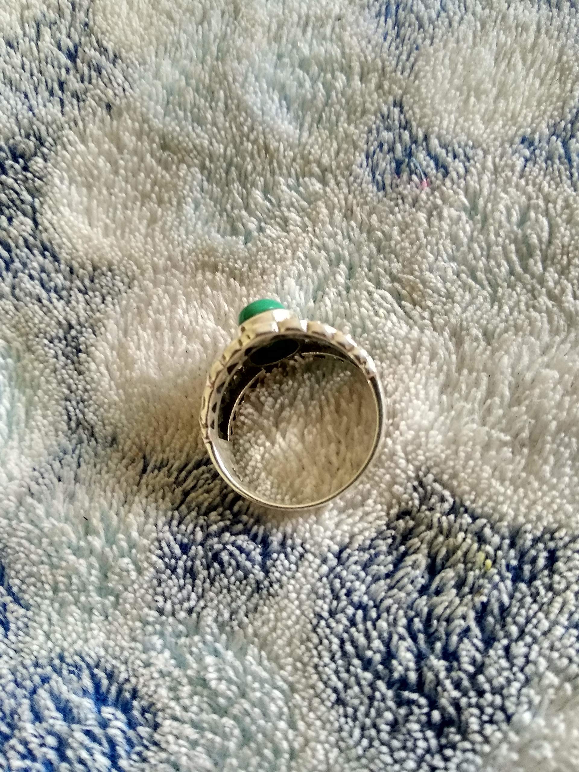 Genuine Malachite Ring 925 Sterling Silver - Natural Gemstone Jewelry for Women - Gothic & Boho Statement Ring - Perfect for Everyday Wear, Gift Giving & Special Occasions