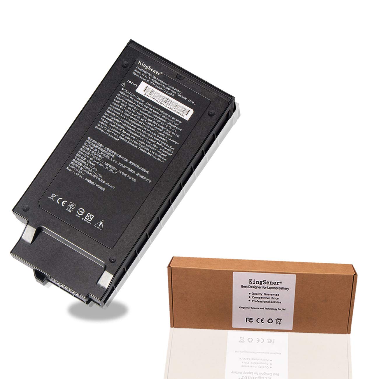Getac S410 Semi-Rugged Notebook Battery Replacement - BP-S410-Main-32/2040S 11.1V 4200mAh Li-ion Battery for Business, Field Work & Outdoor Computing