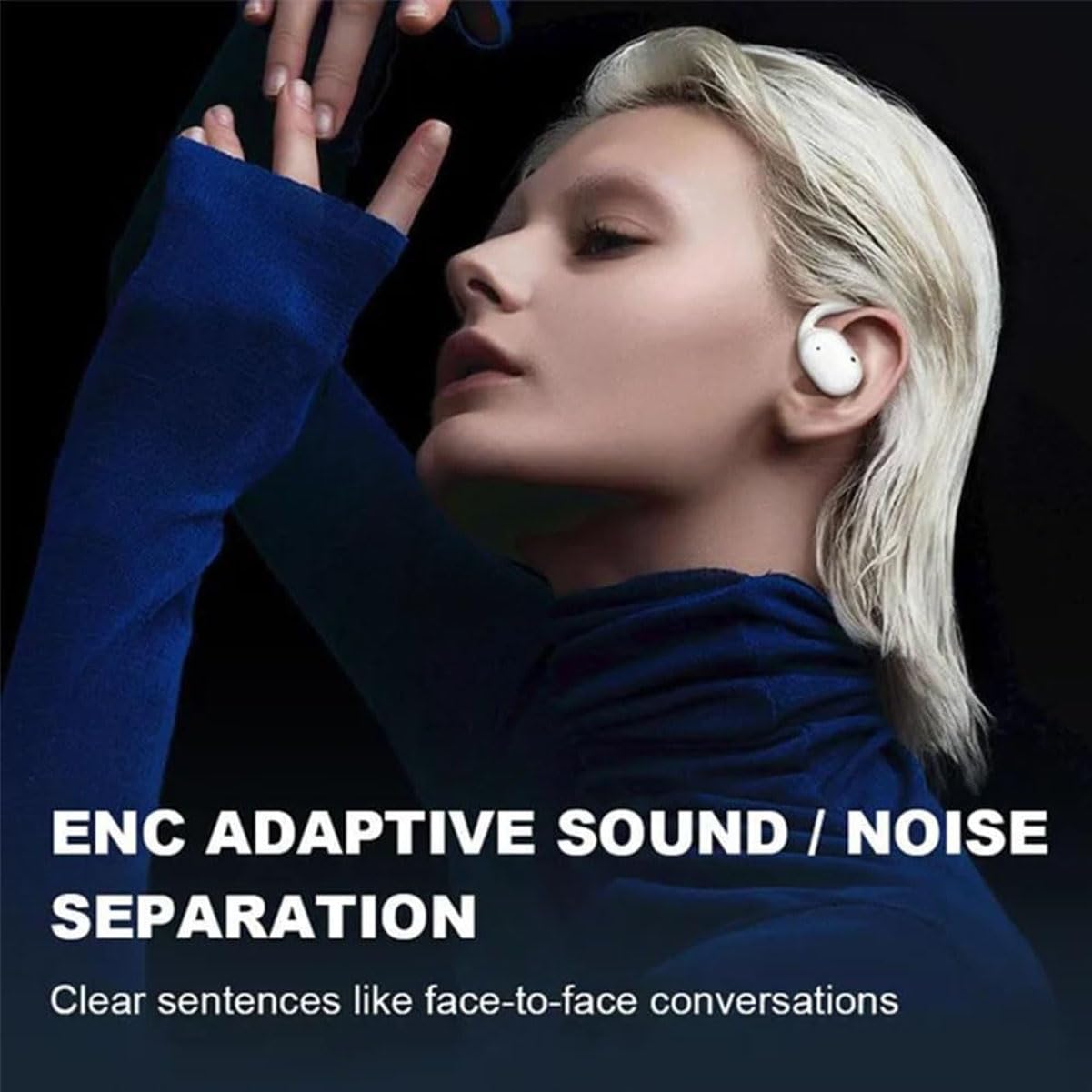 ERAZERS True Wireless Open Ear Bluetooth Earbuds - Bluetooth 5.4, IPX5 Waterproof, LED Display, Intelligent Touch Control (2Pcs) - Perfect for Running, Cycling & Outdoor Activities