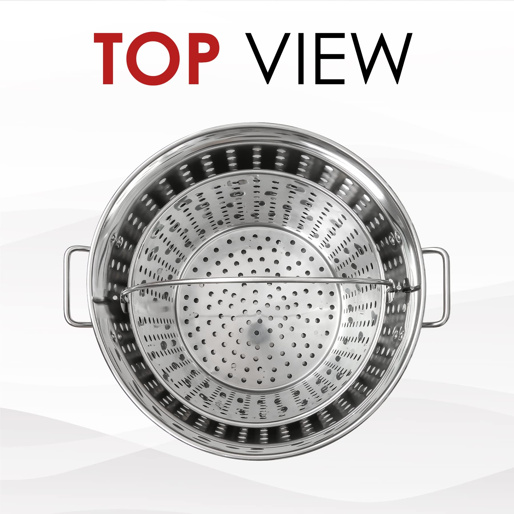 Premium 24 Quart Stainless Steel Stock Pot with Steamer Basket - Heavy Duty Cookware for Boiling, Steaming, Cooking Soups & Pasta - Ideal for Home Kitchens, Restaurants & Catering Services
