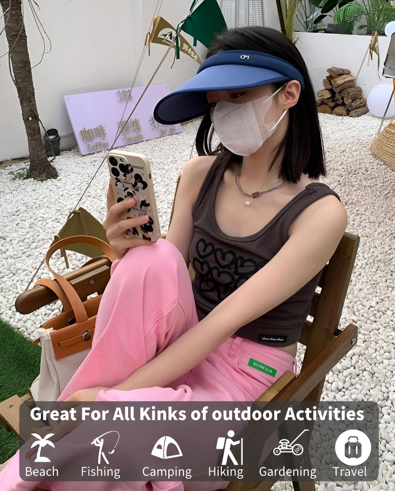 Women's Sun Hat with UV Protection & Ponytail Hole - UPF 50+ Wide Brim Hat for Beach, Trekking, Camping, Golf & Fishing - Perfect for Outdoor Activities & Summer Vacations