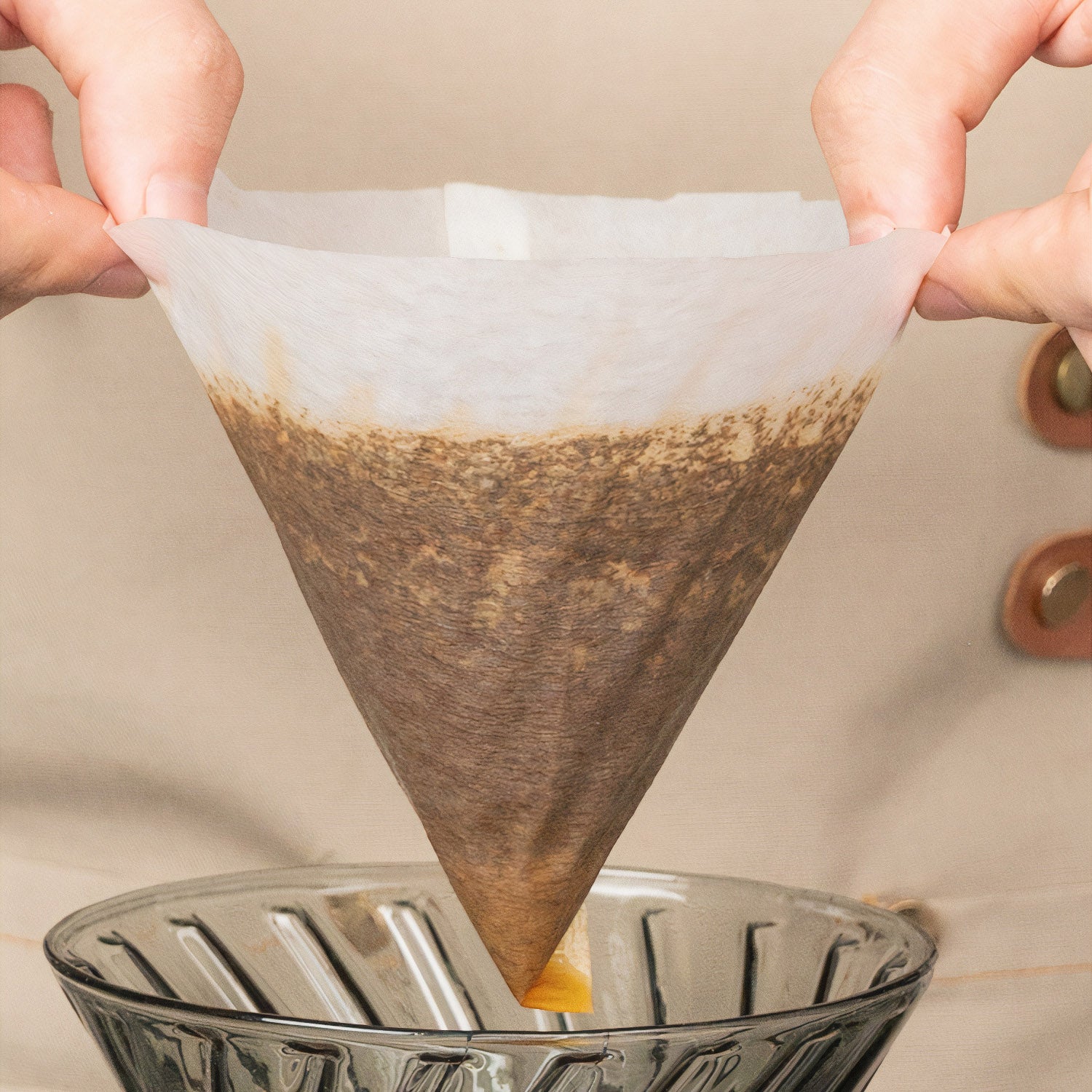 Premium Japanese V60 Hanging Ear Drip Coffee Filter Papers - 100 Count, Unbleached Natural for Pour Over Brewing - Perfect for Home Baristas & Coffee Enthusiasts