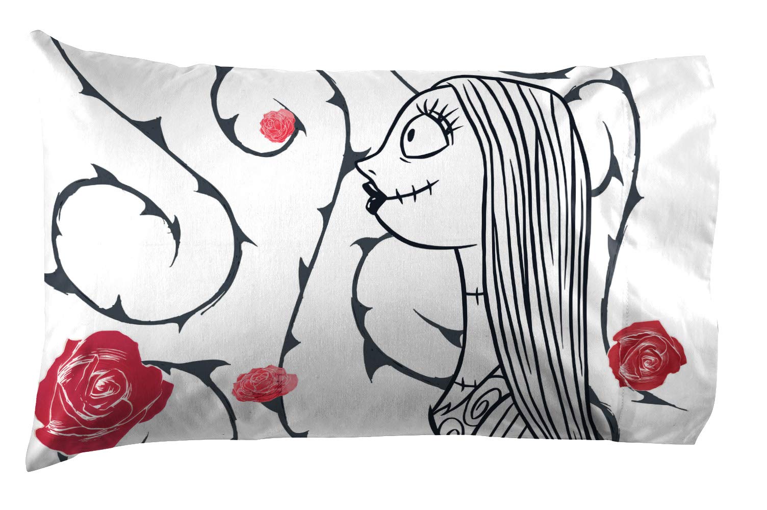 Disney Nightmare Before Christmas Twin Bed Set - 5 Piece Reversible Comforter & Sheet Set with Jack Skellington & Sally - Super Soft Microfiber Bedding for Kids & Teens - Perfect for Halloween & Christmas Decor