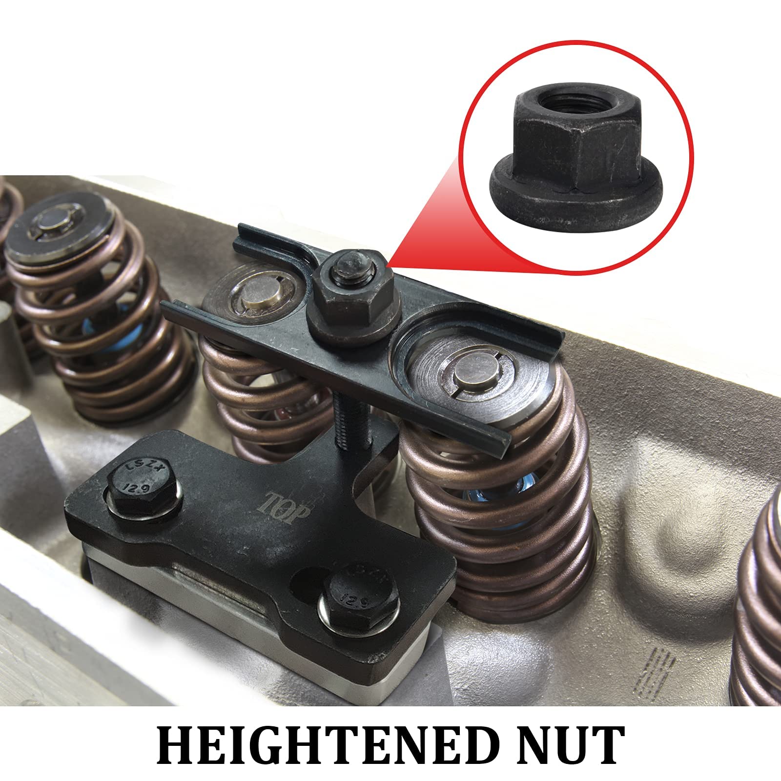 3 Mirrors Engine Air Valve Holder Pressure Pipe & Upgrade 67605 Valve Spring Compressor Tool with Higher Nut - Compatible with Chevy LSX Camaro, Corvette, Trans Am, GTO, G8, CTS V & GM Trucks - Perfect for Engine Repair & Performance Upgrades