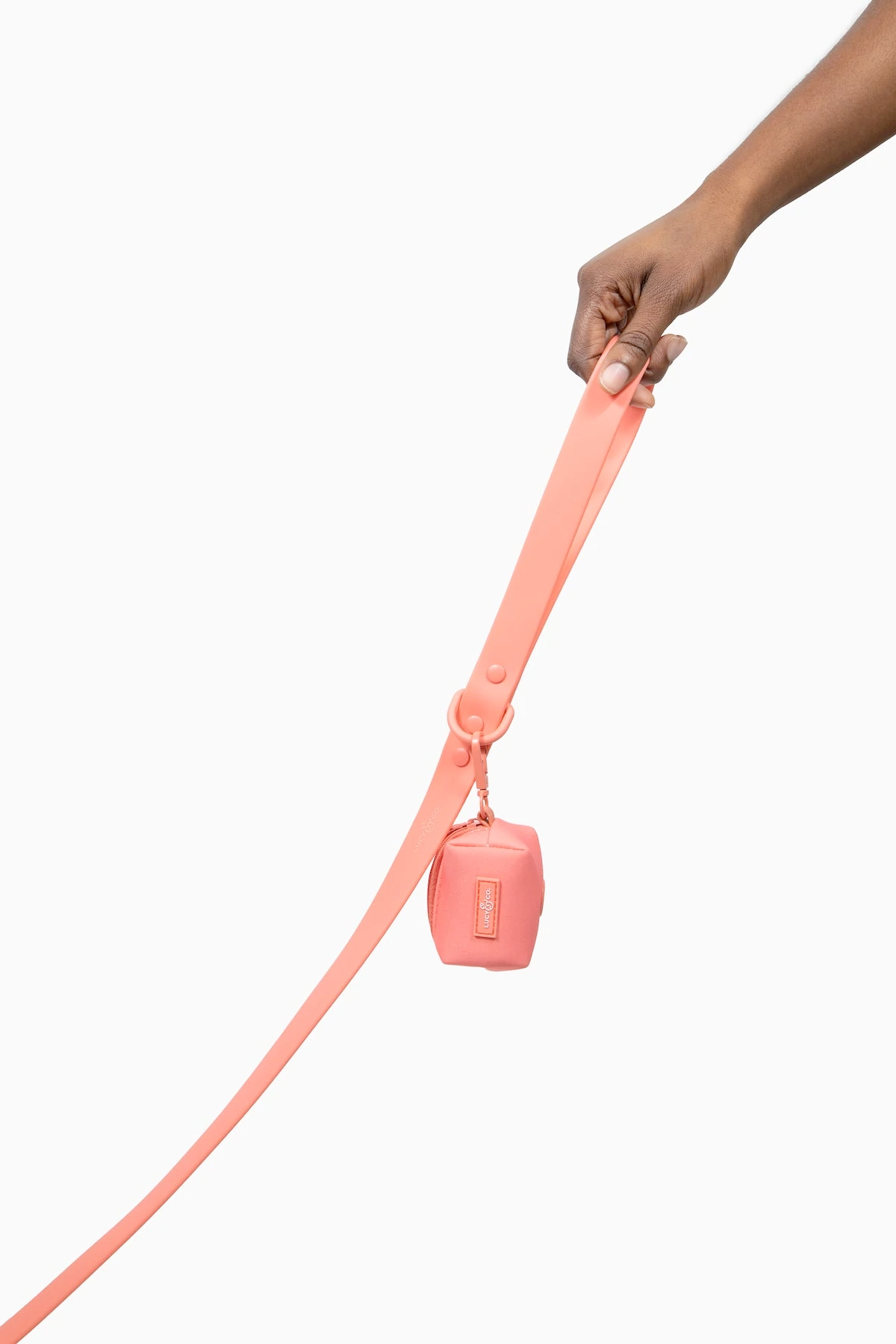 Lucy&Co Everyday Dog Poop Bag Holder - Coral | Leak-Proof Waste Bag Dispenser for Dogs | Perfect for Walking, Hiking & Travel