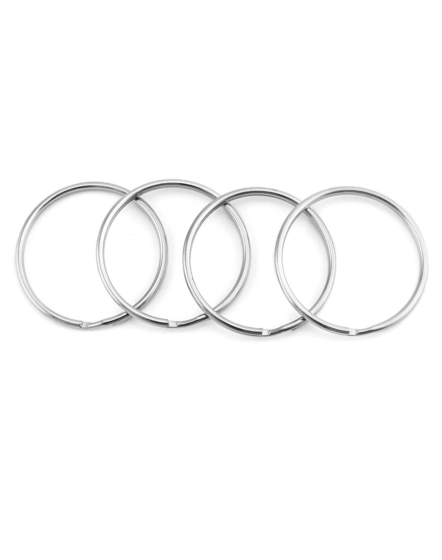 Sturdy 2 Inch Key Rings Set of 20 - for Keychains & DIY Crafts