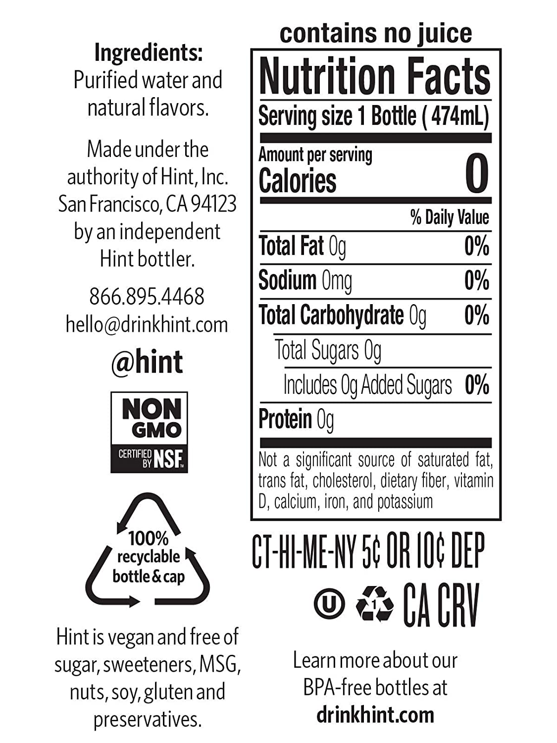 Hint Water - Refreshing Watermelon Flavored Water | Hydrating & Delicious for Workouts, Yoga & Daily Hydration