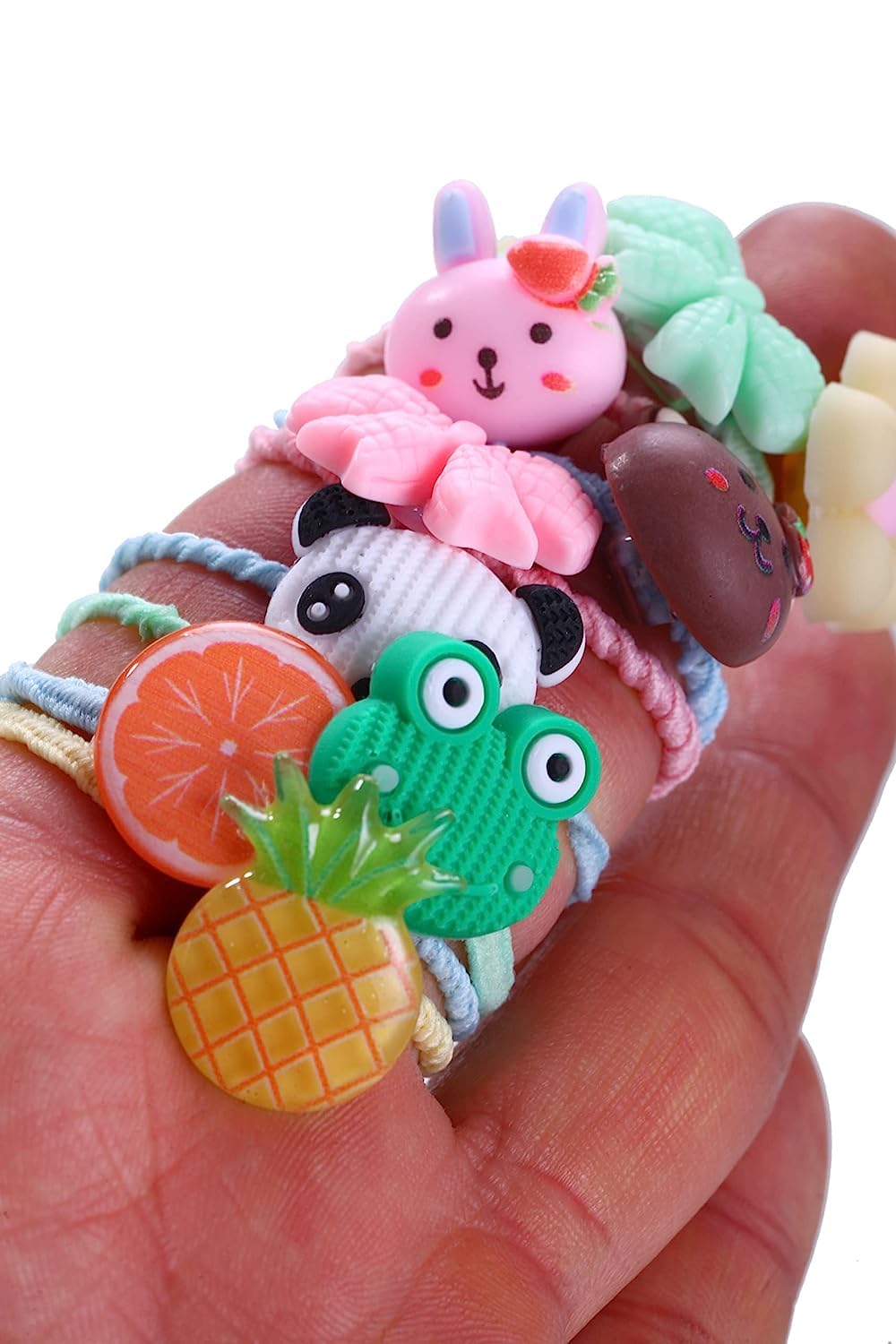 30 Pcs Elastic Hair Ties & Cute Baby Girls Hair Clips Set - Soft Headbands, Ponytail Holders for Toddlers, Cartoon Hair Accessories for Girls (Perfect for School, Playtime & Daily Styling)