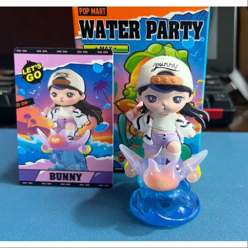 Bunny Pop Mart PopCar Water Party Series Bunny - Cute Collectible Vinyl Figure for Kids & Adults - Perfect for Birthday Gifts, Party Favors, and Home Decor