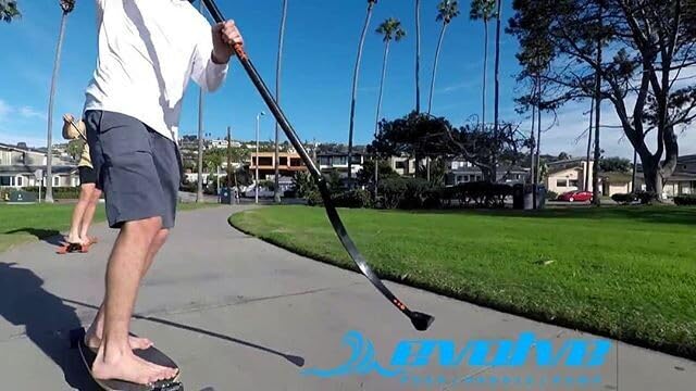 2.0 Land Paddle - Premium Longboard & Skateboard Push Stick for Core Fitness, Balance Training & SUP on Land - Perfect for Longboarding, Skateboarding, CrossFit & Outdoor Workouts