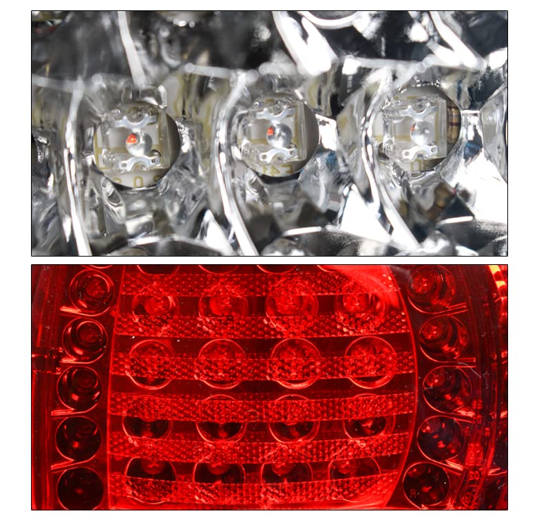 Bright Red LED Tail Brake Lights Rear Lamps - Compatible with 2002-2005 BMW 3 Series E46 Sedan 4Dr - Enhanced Visibility & Safety for Night Driving