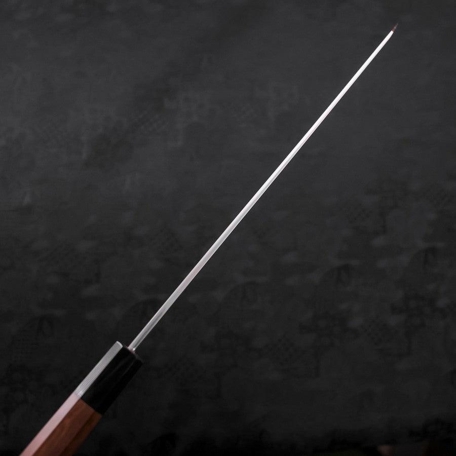 Premium Yanagi Kiritsuke Knife - 300mm Silver Steel #3 Damascus Mirror Finish with Buffalo Walnut Handle - Japanese Sushi & Sashimi Chef Knife for Professional Kitchen & Home Cooking
