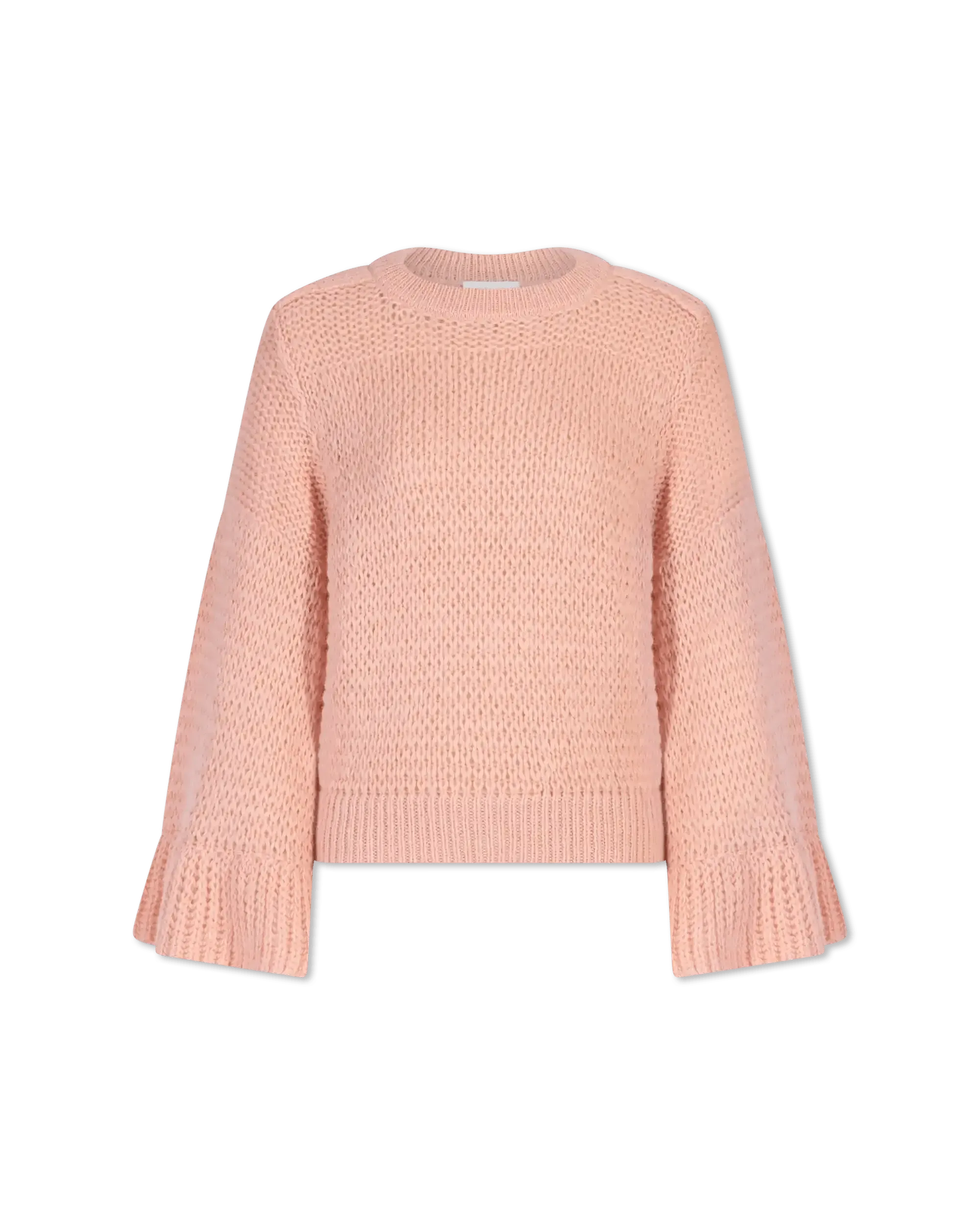 Bell Sleeved Cropped Sweater for Women - Trendy Flared Sleeve Knit Top, Casual Fall Winter Fashion, Perfect for Date Night & Office Wear