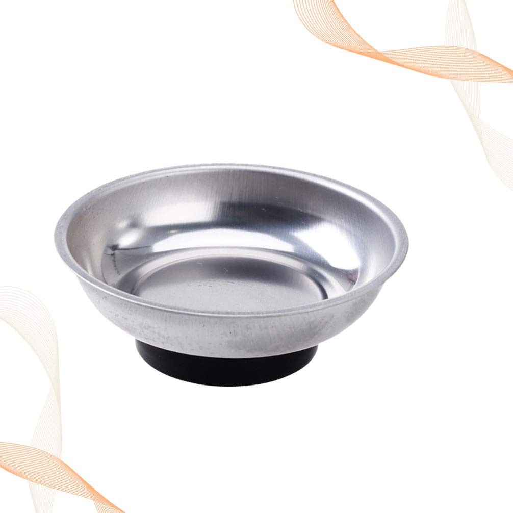 **3 Inch Magnetic Tool Tray - Round Serving Dish for Screws, Bolts & Sockets | Strong Magnetic Parts Holder | Perfect for Workshops, Garages & DIY Projects**