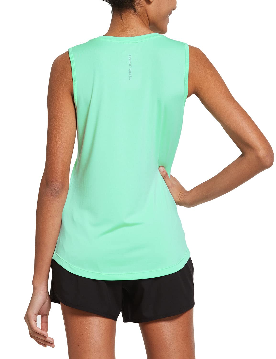 BALEAF Women's Sleeveless Workout Tank Top - Moisture Wicking Active Shirt for Running, Gym, Yoga & Pickleball | Lightweight Breathable Athletic Top for Summer Sports & Fitness