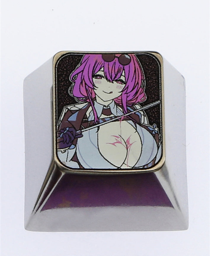 Honkai: Star Rail Kafka Themed 1U Colored Titanium Alloy Custom Keycaps for Mechanical Keyboards - Perfect for Gaming, Typing & Keyboard Enthusiasts