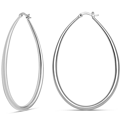 Sterling Silver Plated / 2.6 in - LARGE