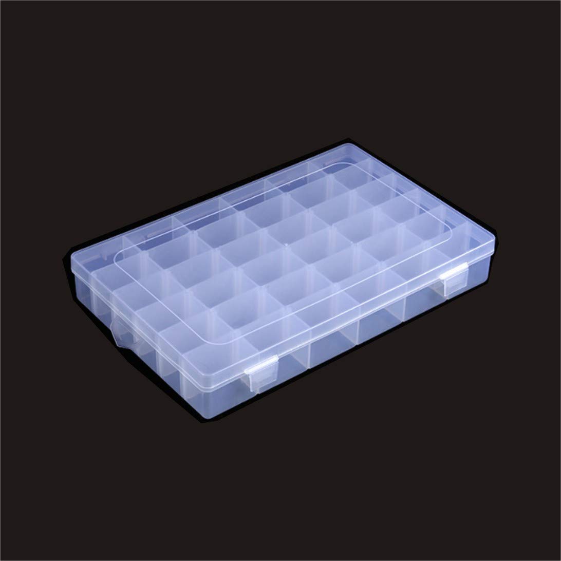Transparent Plastic Sorting Box - 36 Cells (2pcs) for Jewelry, Electronic Components & Small Parts Storage | Durable Organizer for DIY Crafts, Beading & Home Organization