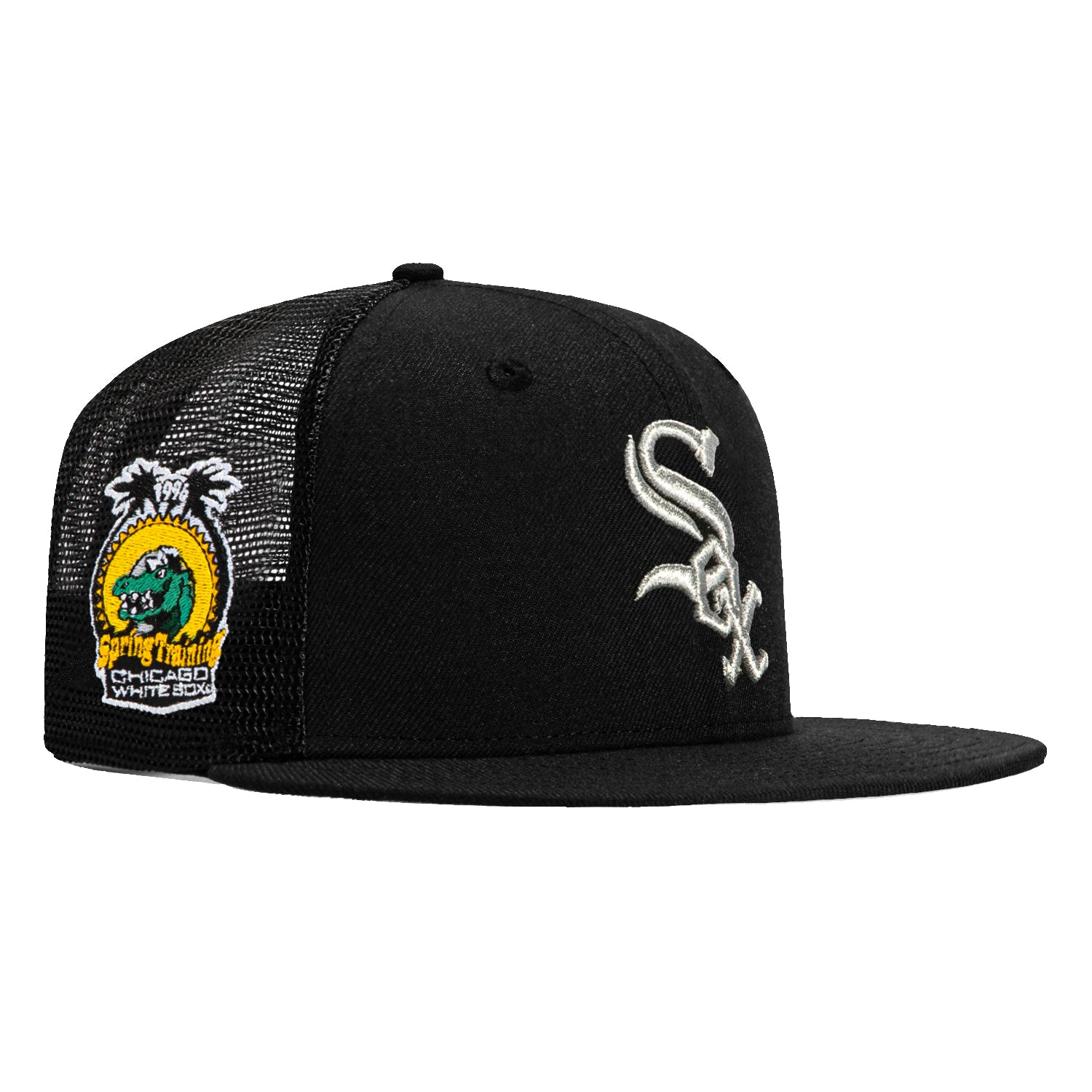 New Era 59Fifty Chicago White Sox 1996 Spring Training Patch Snapback Trucker Hat - Black MLB Baseball Cap for Men & Women - Perfect for Games, Collecting & Streetwear Fashion