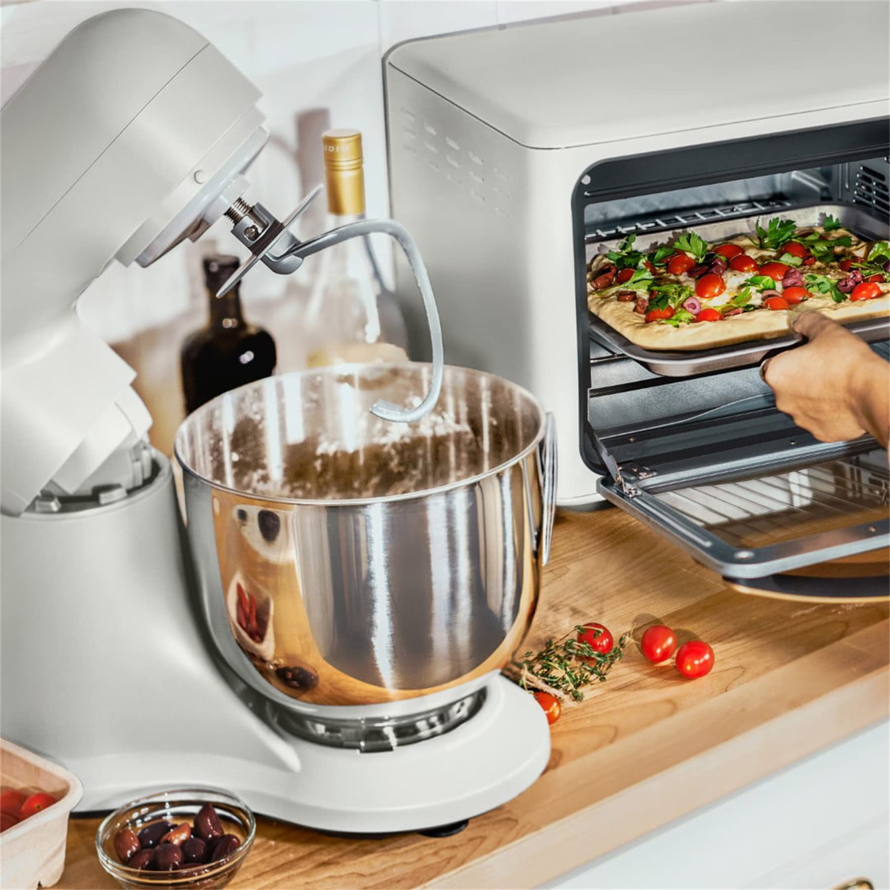 5.3QT Lightweight Powerful Tilt-Head Stand Mixer - White Icing by Drew Barrymore - Perfect for Baking Cakes, Cookies, Bread & More