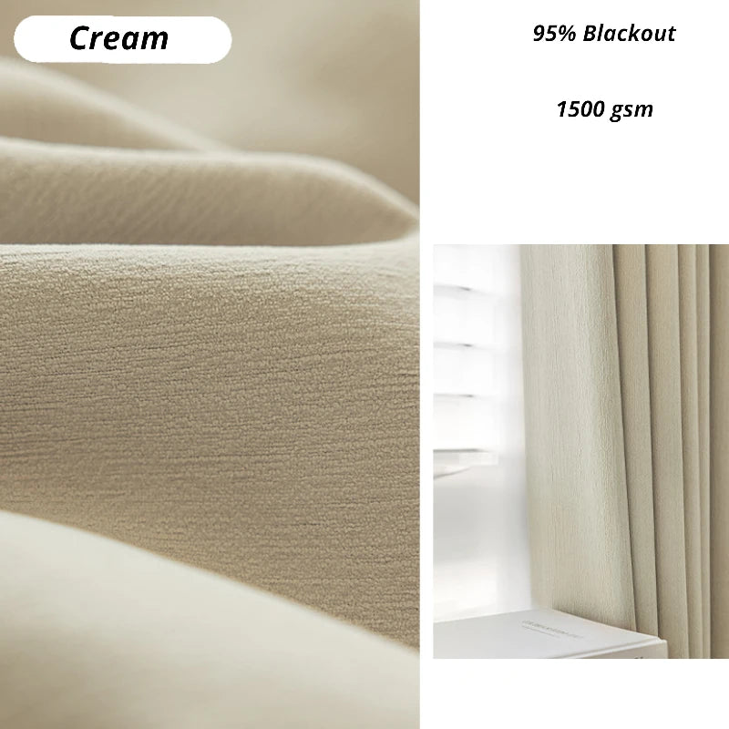 Ellie Anti-Bacterial Chenille Curtain Swatch - Soft Textured Fabric for Living Room, Bedroom & Nursery Decor - Premium Home Window Treatment