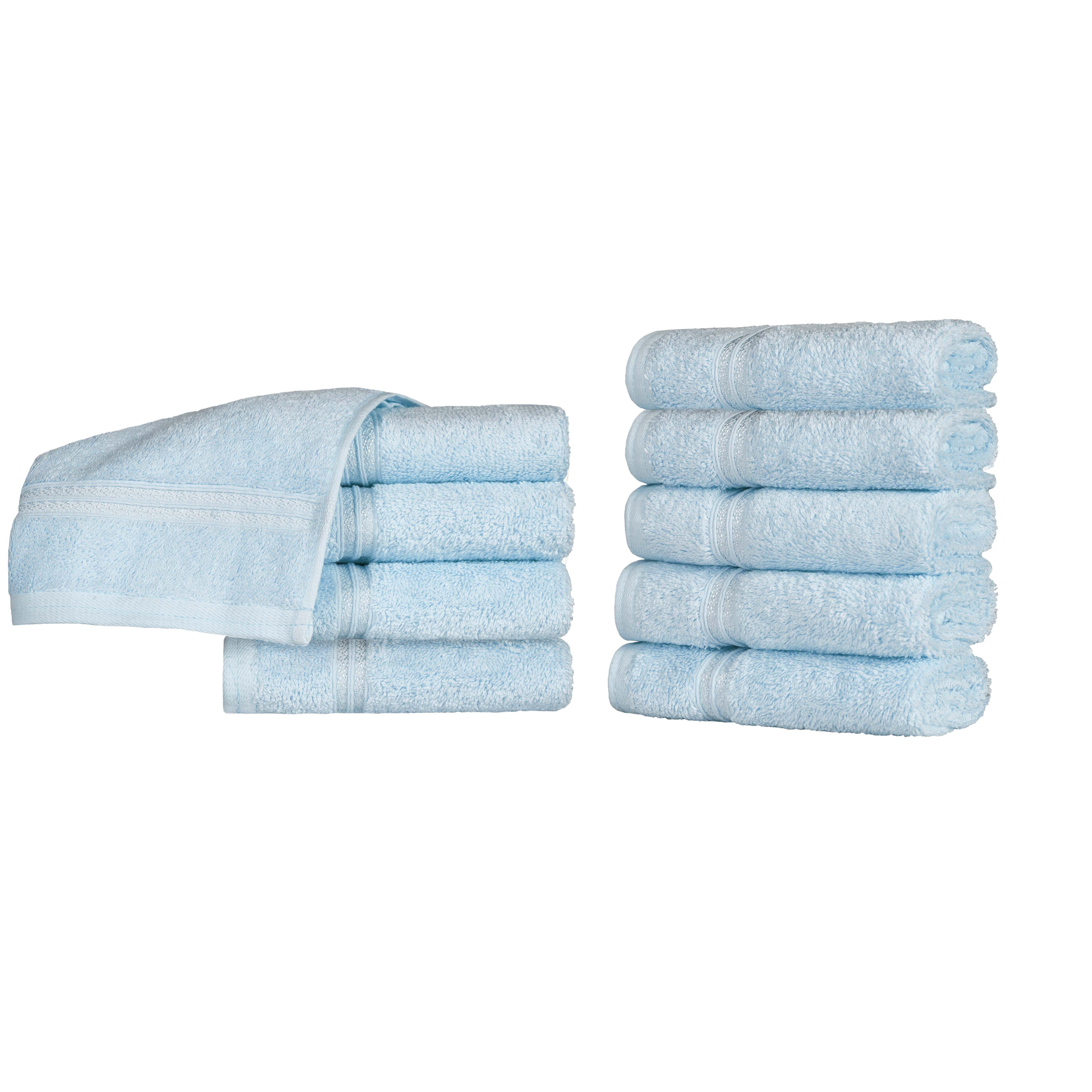 Premium Egyptian Cotton Face Towels - Ultra Soft & Highly Absorbent Bath Towel Set of 10 | Gentle for Sensitive Skin, Perfect for Spa, Gym & Luxury Bathroom Essentials