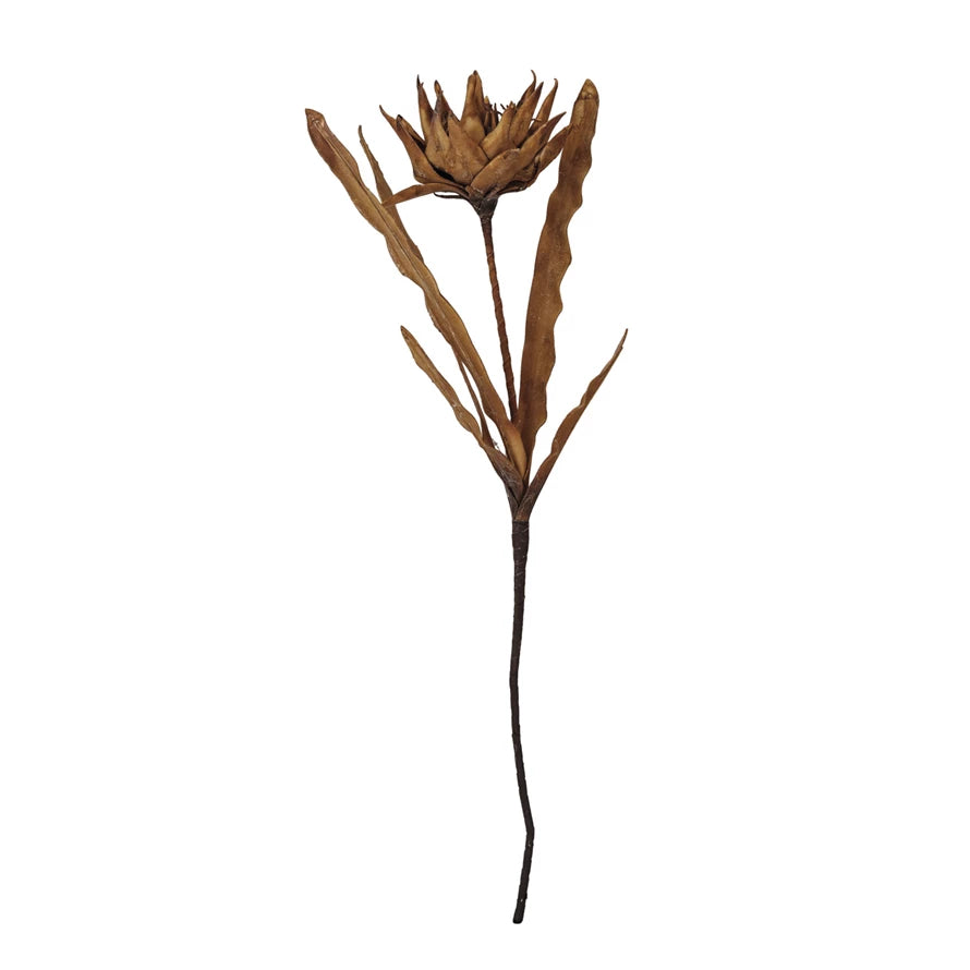 Artificial Camel Faux Flower Stems with Realistic Leaves - Decorative Floral Picks for Home, Wedding, and Party Arrangements