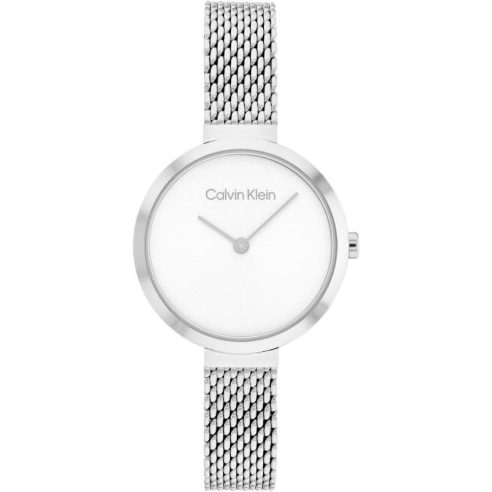 Calvin Klein Women's Minimalist Silver Milanese Strap Watch 25200082 - Elegant Accessory for Office, Date Night & Special Occasions