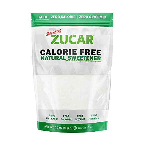 ZUCAR Zero Calorie Sweetener | Keto Friendly Sugar Substitute, 1:1 Sugar Replacement, 2LB (32oz) - Perfect for Baking, Coffee & Low-Carb Diets