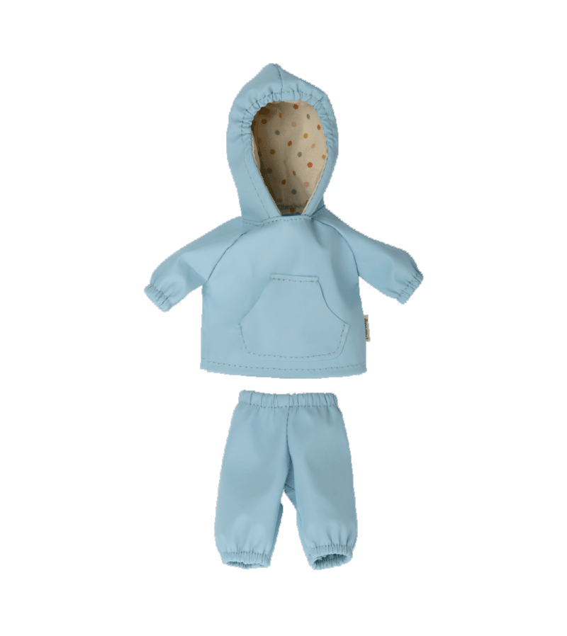 Maileg Rain Set for Junior Teddy - Waterproof Teddy Bear Raincoat & Boots for Kids - Perfect for Outdoor Play & Rainy Day Adventures