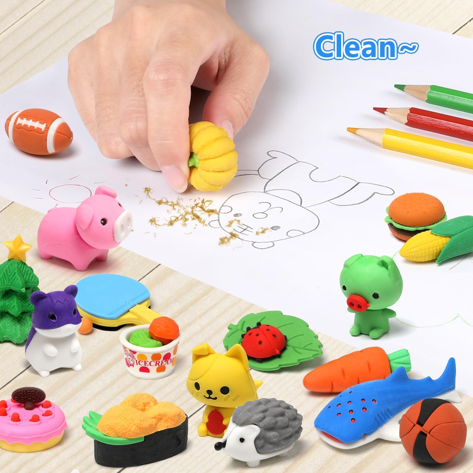HINZER 100-Pack 3D Animal Puzzle Erasers for Kids - Fun Pull-Apart Classroom Rewards, Party Favors & School Supplies | Perfect for Treasure Box Prizes, Birthday Gifts & Back-to-School Activities