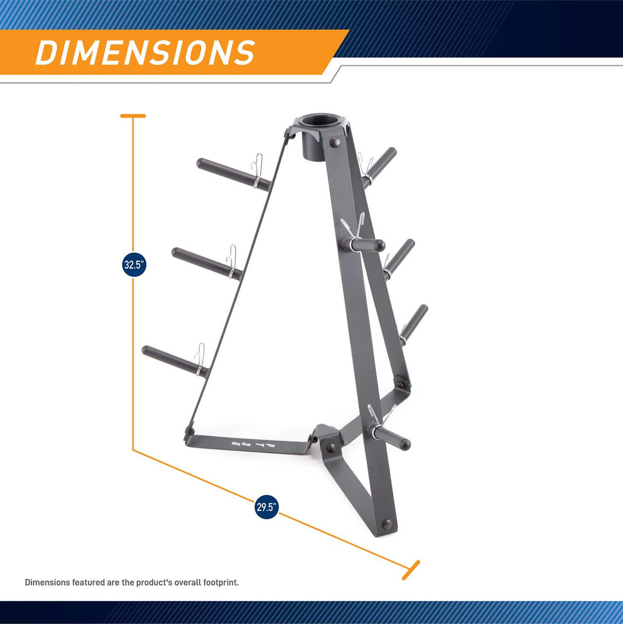 Marcy PT 36 Standard Weight Plate Tree - Olympic Barbell Plate Storage Rack for Home Gym & Fitness Training