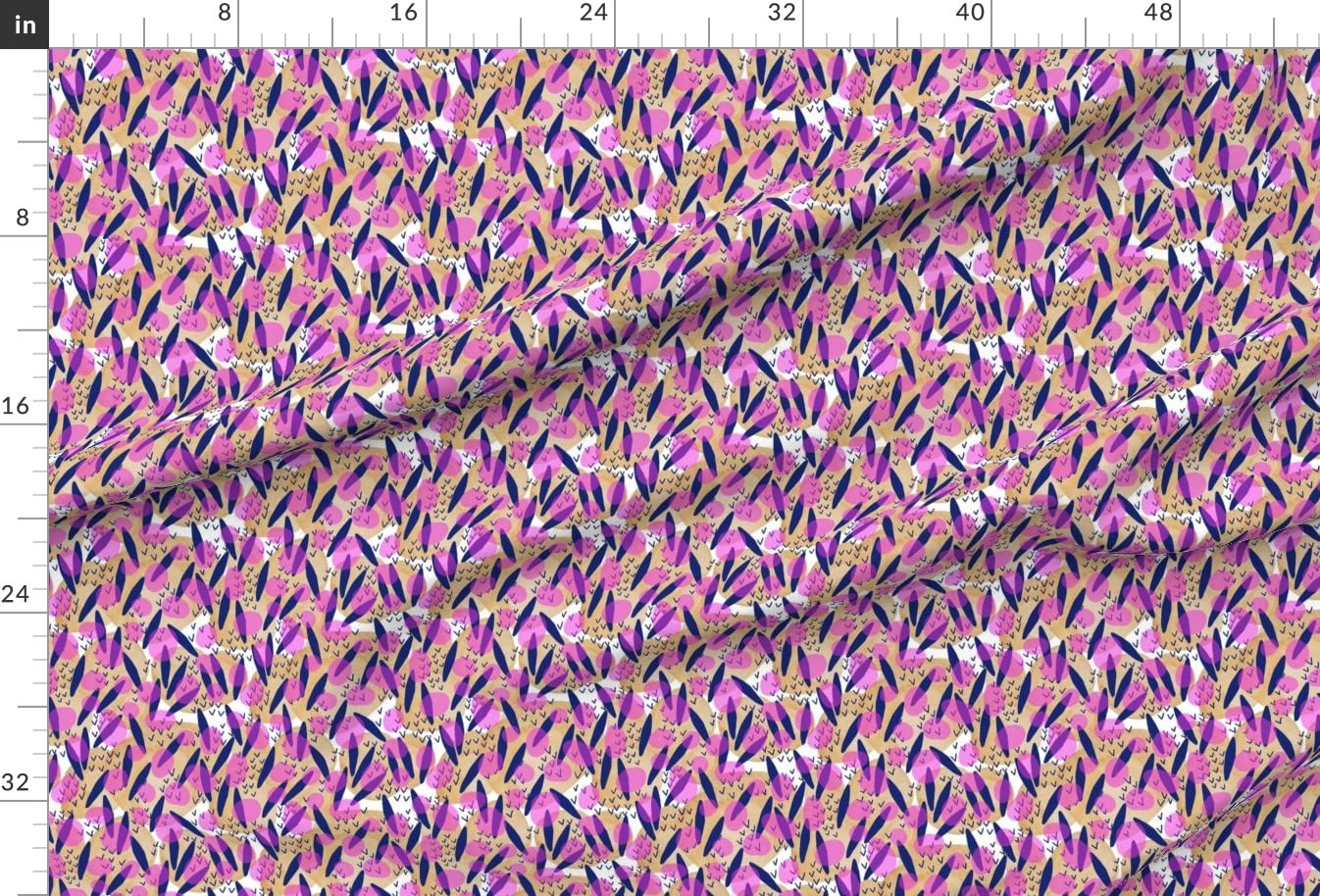 Navy Small Modern Abstract Bright Geometric Printed Minky Fabric by The Yard - Soft Cuddle Fabric for Sewing Baby Blankets, Quilt Backing & DIY Plush Toys - Perfect for Nursery Decor, Baby Gifts & Craft Projects