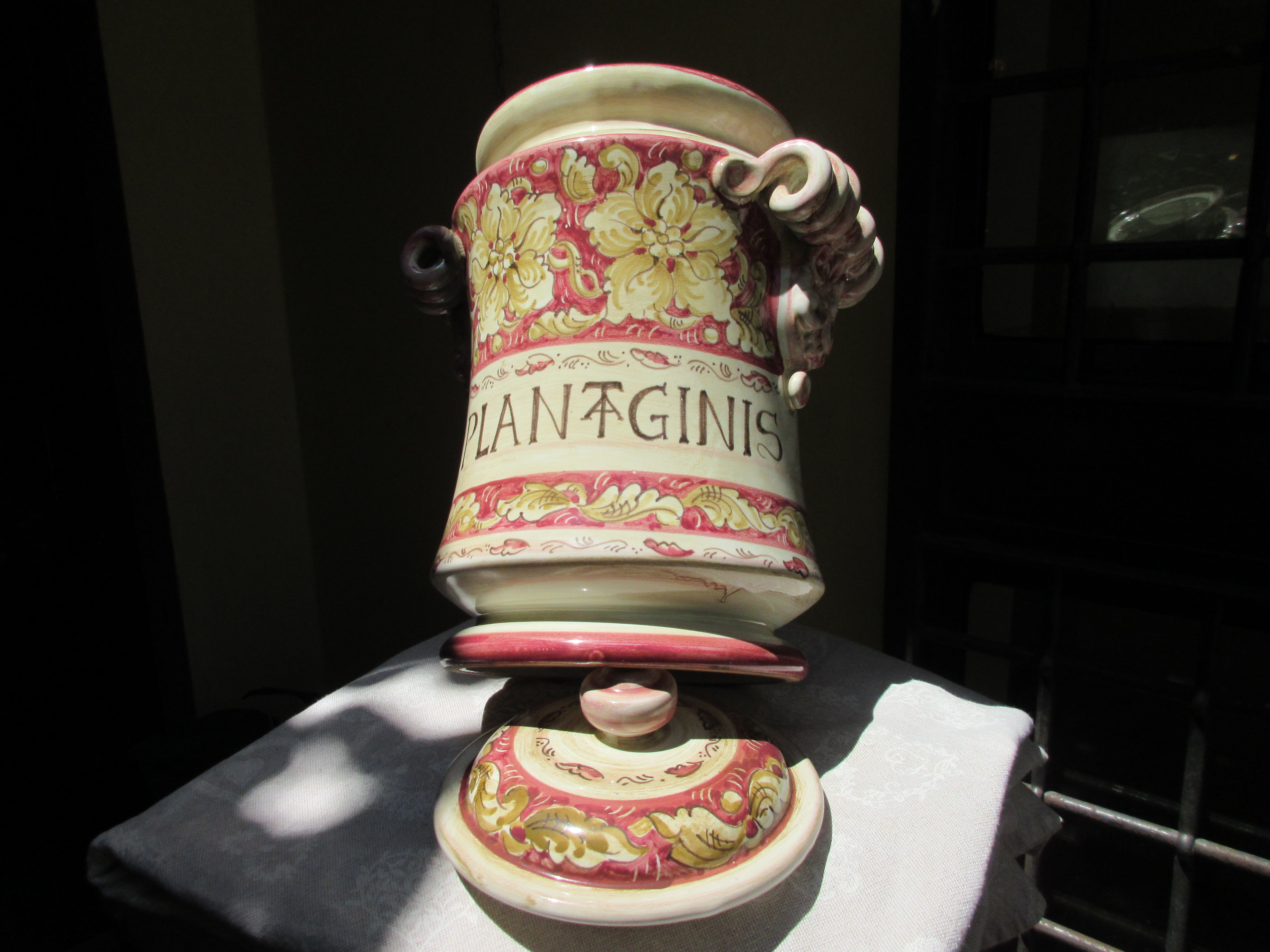 Handmade Italian Ceramic Albarello Vase - Elegant Home Decor for Dining Table, Living Room & Wedding Centerpieces