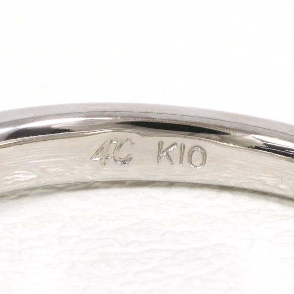 4℃ K10 White Gold Diamond Ring for Women - Elegant Wedding, Engagement & Anniversary Jewelry Gift - Perfect for Special Occasions & Everyday Wear