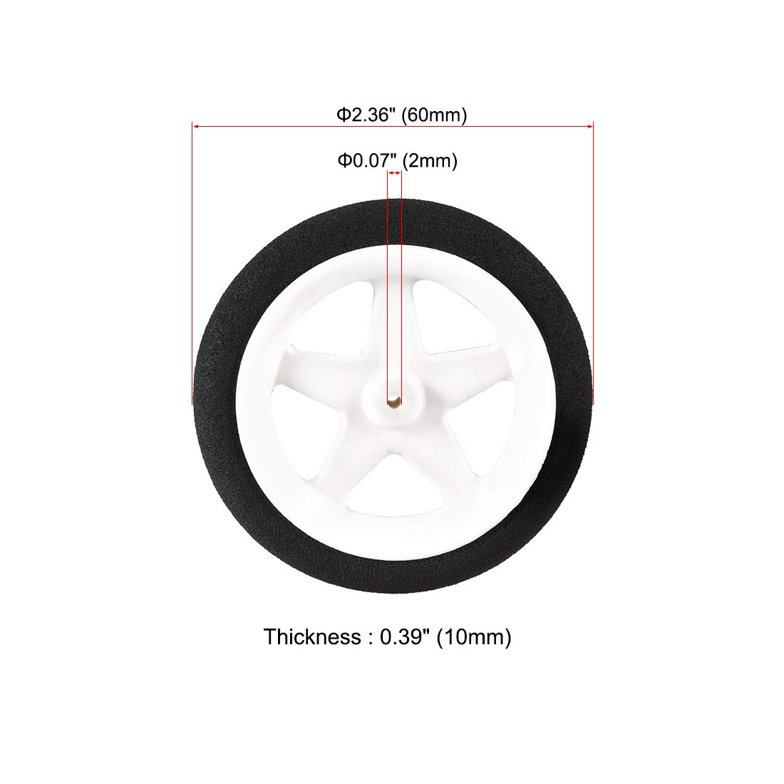 UXCell RC Model Plane Aircraft Wheels - Micro Sport Wheels 0.07