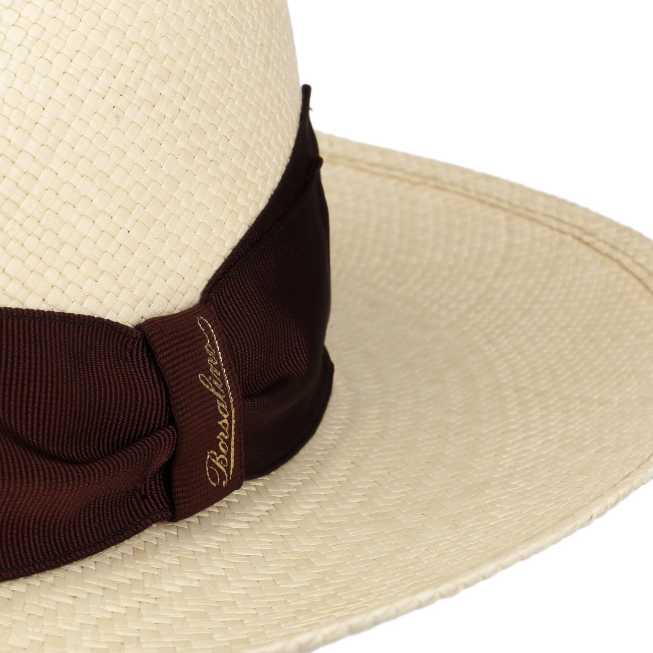 Borsalino Premium Bogart Panama Hat for Men - Classic Straw Fedora for Summer, Beach, and Outdoor Activities