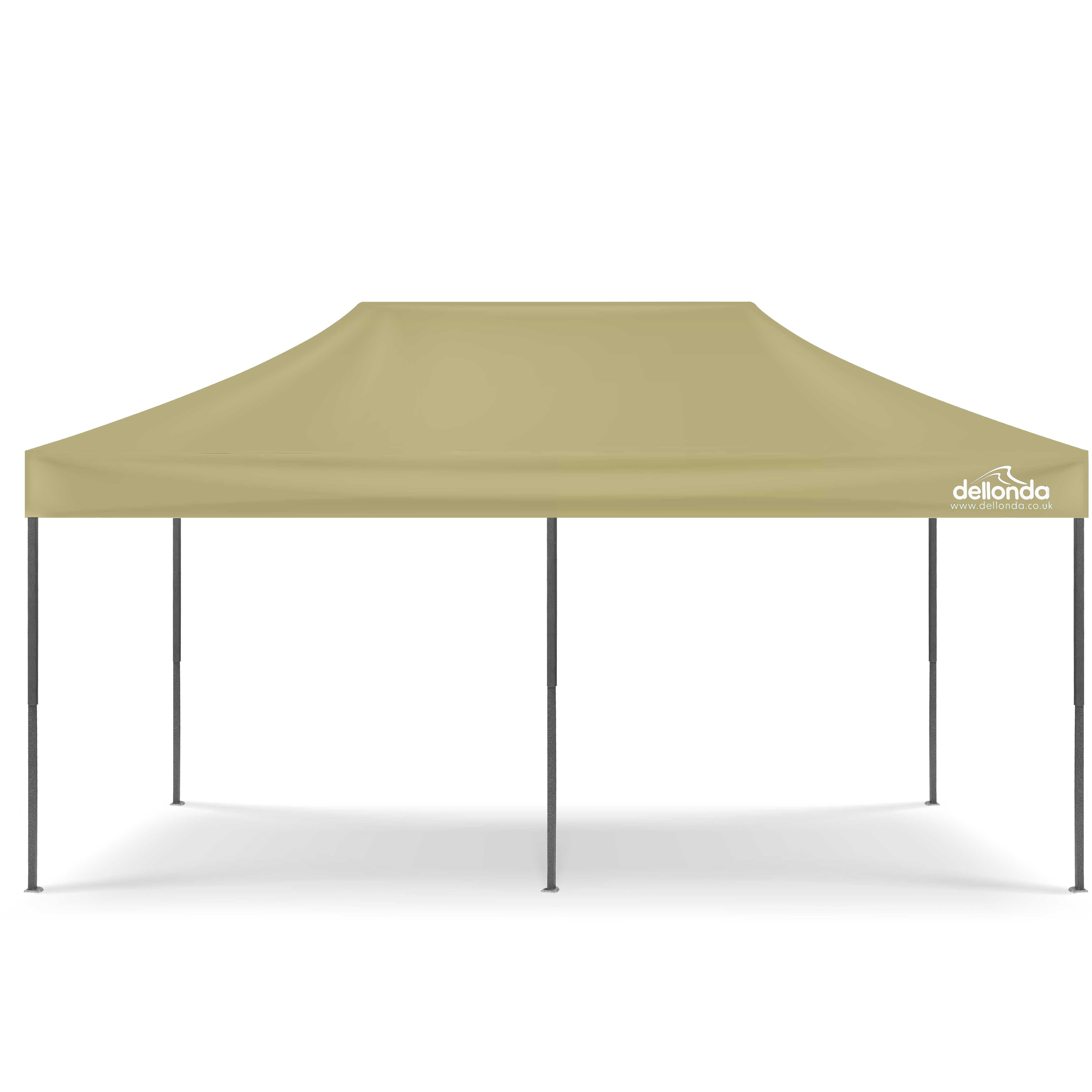 Premium 3x6m Pop Up Gazebo with Side Walls - Water Resistant Outdoor Canopy Tent with Carry Bag, Stakes & Weight Bags - Beige Color DG172 - Perfect for Camping, Picnics, Backyard Parties and Beach Outings