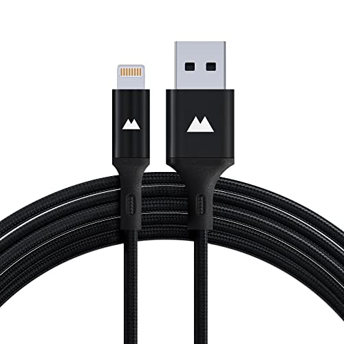 Mous USB A to Lightning Charging Cable 3m - Durable Nylon Braided Fast Charging Cord for iPhone - Perfect for Home, Office & Travel (Black)
