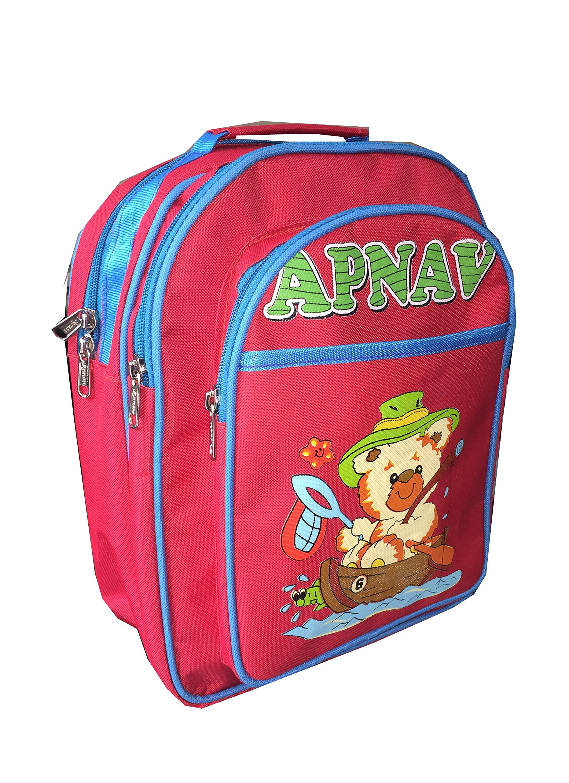 Apnav Waterproof Kids School Backpack with Red and Blue Design - Lightweight, Durable for School, Travel, and Outdoor Activities