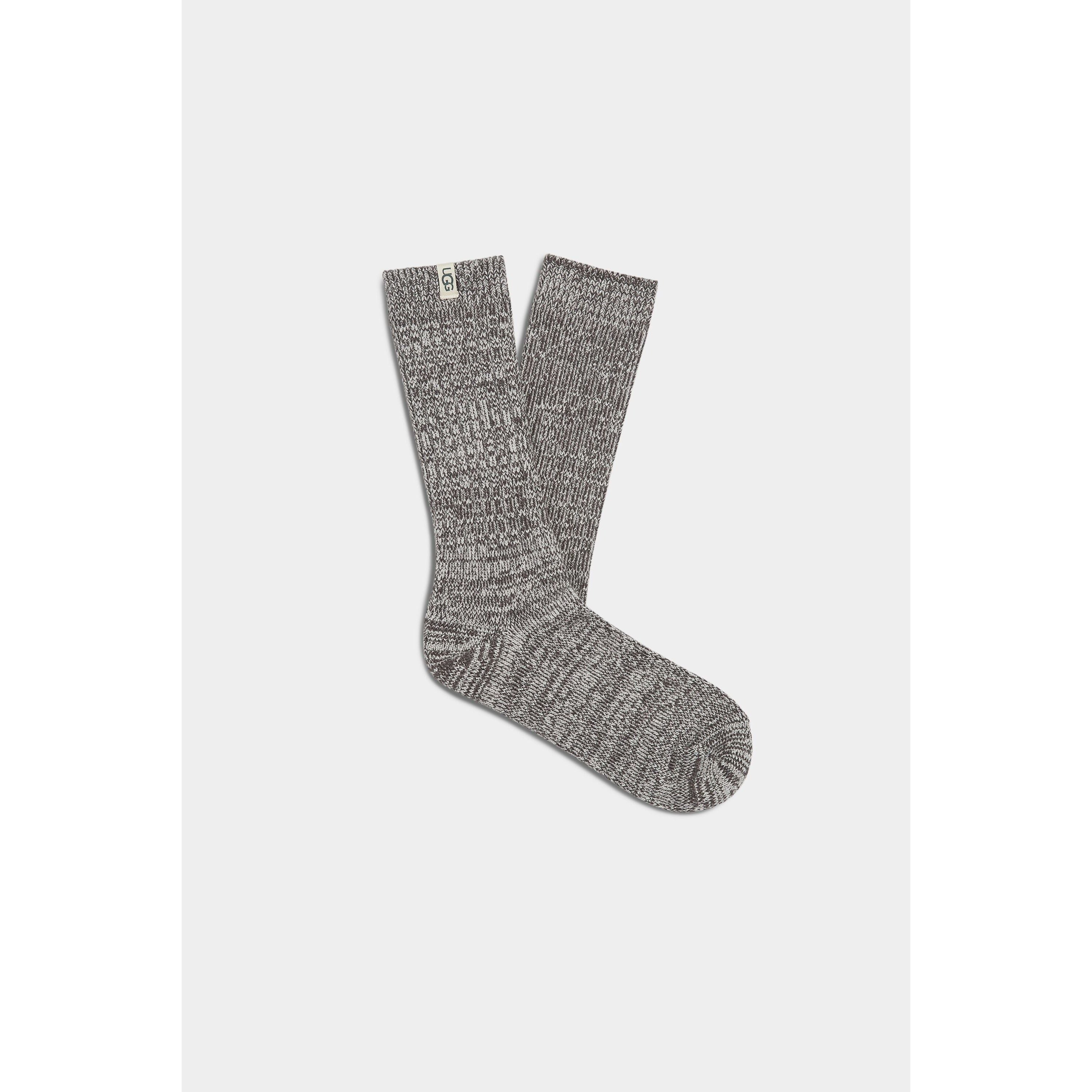 UGG Women's Rib Knit Slouchy Crew Socks - Soft & Cozy Winter Socks in NightFall Color - Perfect for Boots, Lounging & Cold Weather Comfort
