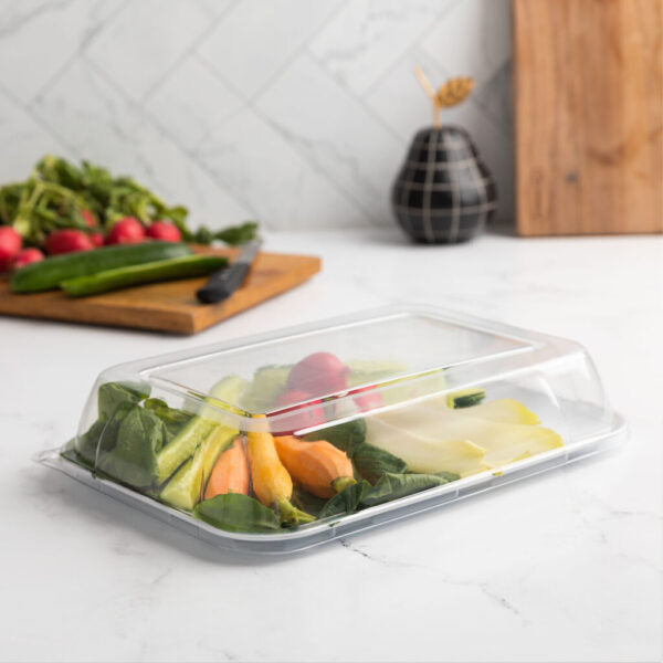 Premium 8x11 Inch Organic White & Gold Rectangular Serving Platter Set of 2 - Elegant Appetizer Tray for Weddings, Parties & Holiday Entertaining