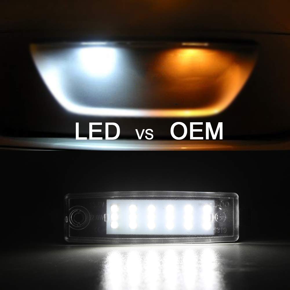 Gempro LED License Plate Light - 2Pcs Super Bright White License Plate Lamp Assembly - Compatible with Scion XB, Toyota Highlander, Lexus RX300 - Perfect for Night Driving & Enhanced Vehicle Safety