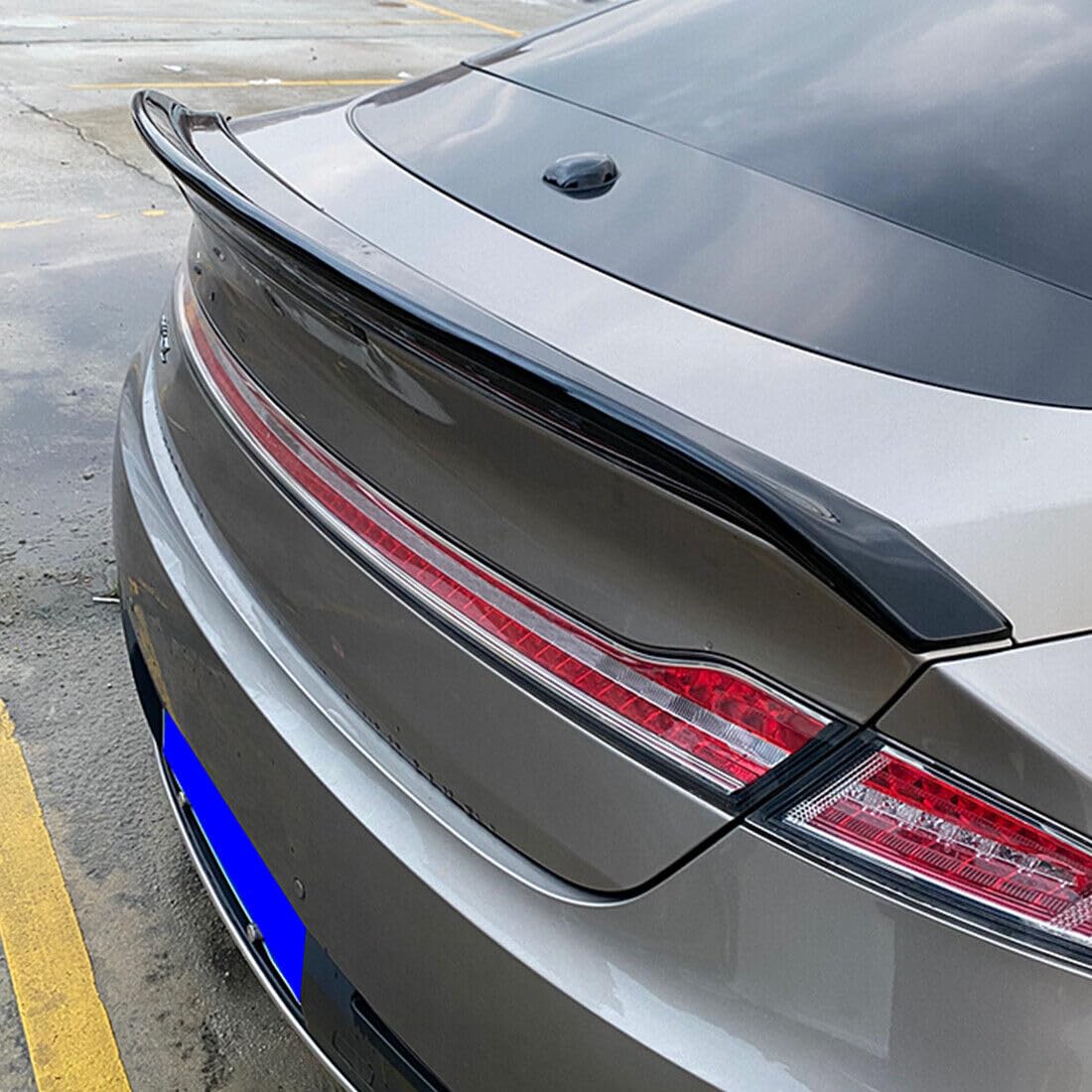 Premium Rear Trunk Lip Spoiler Wing Duckbill - Glossy Metallic Black Trim | Perfect Fit for 2013-2020 Lincoln MKZ | Enhances Aerodynamics & Sporty Style | Ideal for Car Enthusiasts & Custom Upgrades