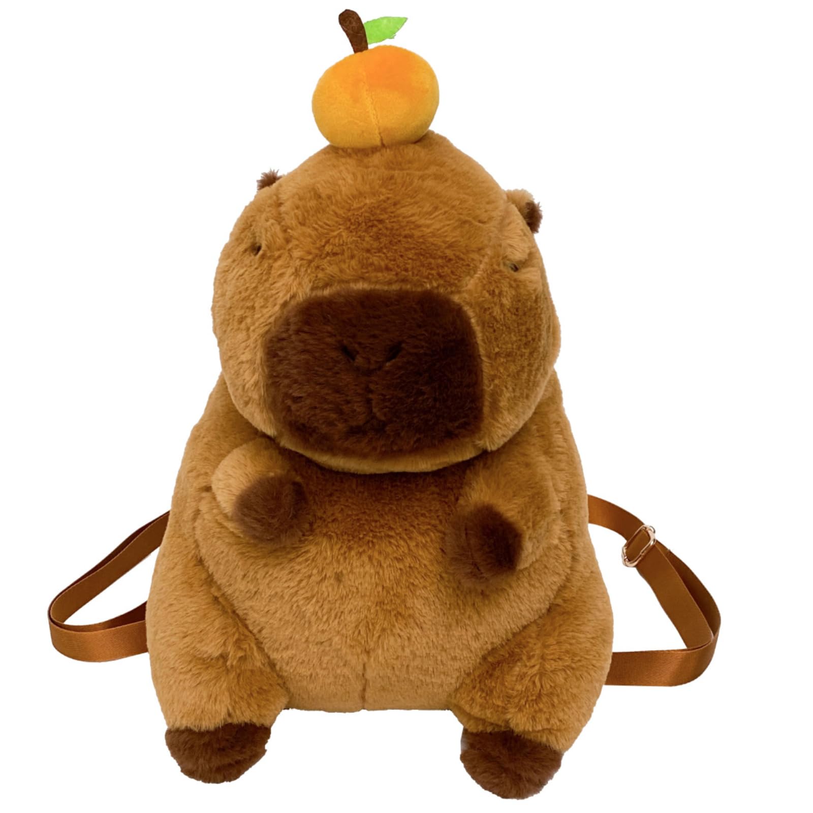 Y2K Kawaii Capybara Plush Backpack for Women - Cute Brown Travel Bag & Casual Daypack - Perfect Gift for Animal Lovers, Outdoor Adventures & School Use