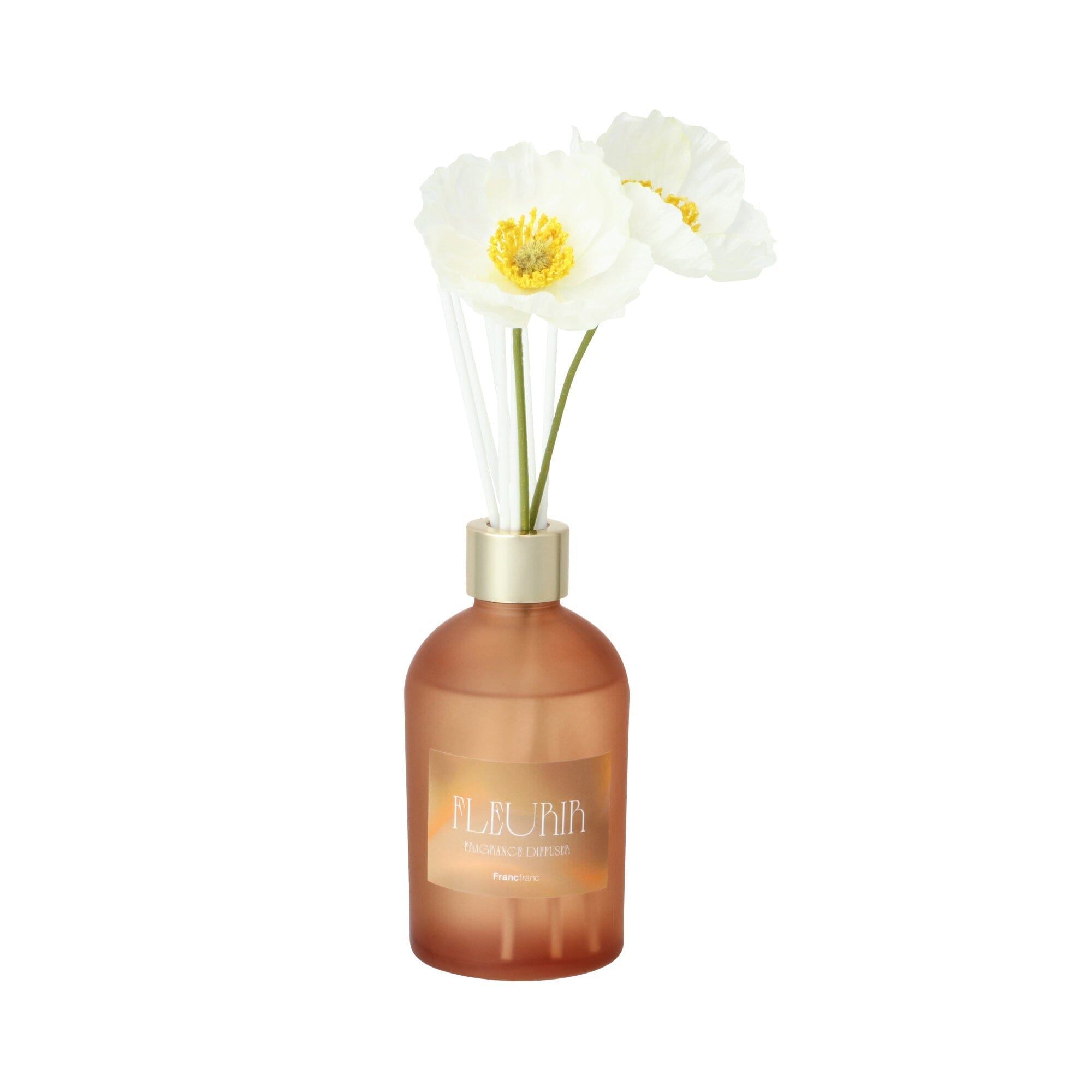 Fleurir Aromatherapy Essential Oil Diffuser - Brown Wood Grain, Refreshing Green & Floral Scent for Home Spa, Yoga Studio & Bedroom Relaxation
