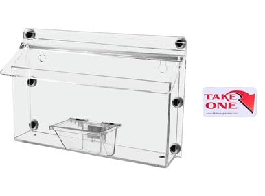 6 Pack Clear Acrylic Brochure Holders with Metal Mount & Lid - Outdoor Waterproof Flyer Display Box for 11x4