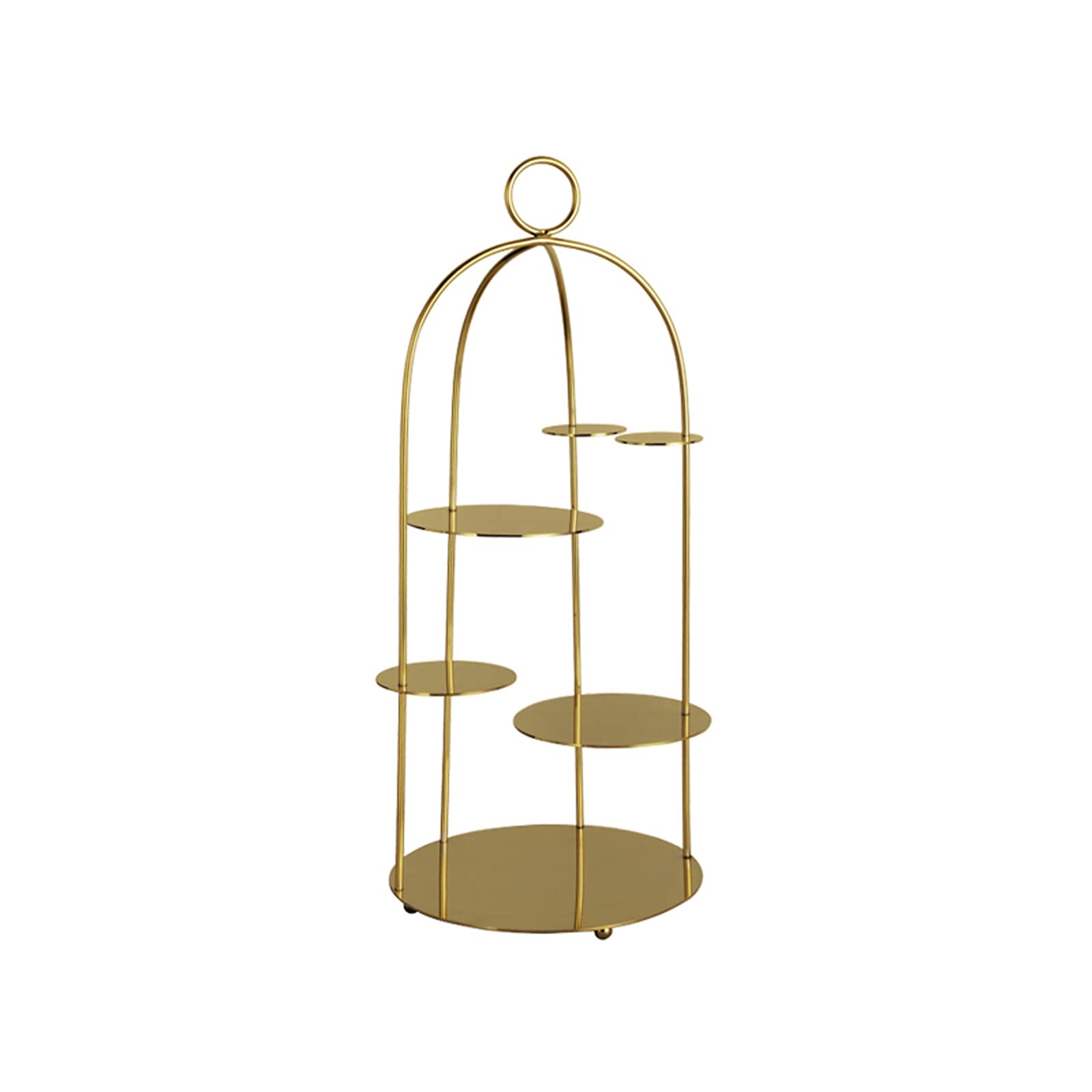 Elegant Gold Metal Cake Stand with Handles - 3-Tier Cupcake Display Stand for Desserts, Pastries, Fruits | Perfect for Afternoon Tea Parties, Wedding Receptions & Birthday Celebrations