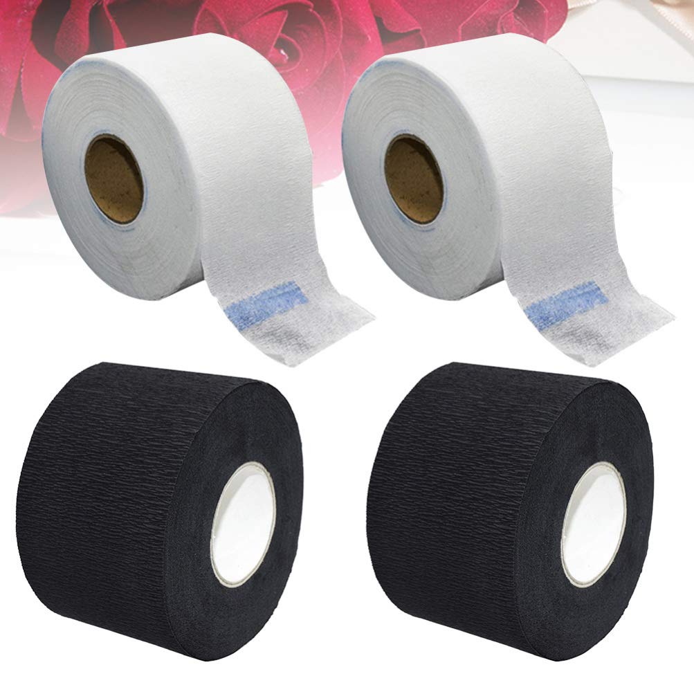 Beaupretty 4 Rolls White Salon Neck Tape Paper - Disposable Hair Dyeing & Styling Neck Strips for Barber & Hairdresser - Perfect for Hair Coloring, Bleaching & Salon Treatments
