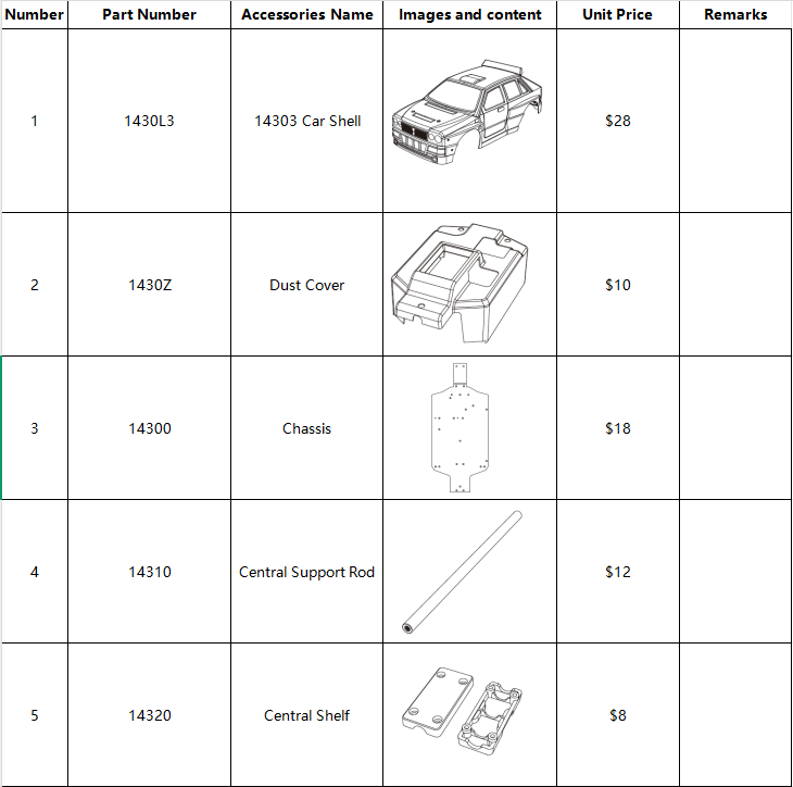 MJX Hyper Go 14303 RC Car Replacement Parts & Accessories Kit - Full Set Spare Parts for Off-Road Bashing, Racing & Maintenance